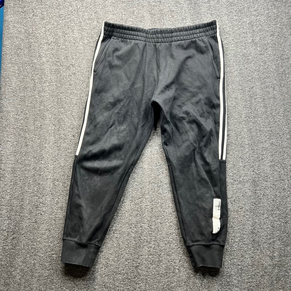 Adidas Pants Mens Large Black Originals Jogger Trefoil 3-Stripe Sweatpants L